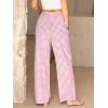 image:imageANRABESS Womens Gingham Pants  Casual Lounge Pajama Bottoms for Home Sleep Resort WearPink White Plaid