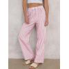 image:imageANRABESS Womens Gingham Pants  Casual Lounge Pajama Bottoms for Home Sleep Resort WearPink White Stripe