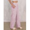 image:imageANRABESS Womens Gingham Pants  Casual Lounge Pajama Bottoms for Home Sleep Resort WearPink White Stripe