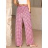 image:imageANRABESS Womens Gingham Pants  Casual Lounge Pajama Bottoms for Home Sleep Resort WearRed White Plaid