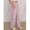 image:imageANRABESS Womens Gingham Pants  Casual Lounge Pajama Bottoms for Home Sleep Resort WearRed White Stripe