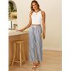 image:imageANRABESS Womens Gingham Striped Pants Palazzo amp Cropped Comfy amp Cute Lounge Pajama Plaid PJ Bottoms With PocketsBlack White Stripe