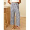 image:imageANRABESS Womens Gingham Striped Pants Palazzo amp Cropped Comfy amp Cute Lounge Pajama Plaid PJ Bottoms With PocketsBlack White Stripe