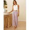 image:imageANRABESS Womens Gingham Striped Pants Palazzo amp Cropped Comfy amp Cute Lounge Pajama Plaid PJ Bottoms With PocketsRed White Stripe