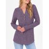 image:imageANRABESS Womens Henley Shirts Long Sleeve Tunic Tops 2025 Fall Fashion Outfits Ribbed Knit Sweaters Ladies Casual ClothesPurple
