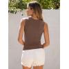 image:imageANRABESS Womens High Neck Tank Tops Stretchy Sleeveless Racerback Sexy Slim Fit Basic Tee Shirts Y2K Trendy Summer OutfitsBrown