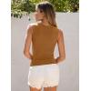 image:imageANRABESS Womens High Neck Tank Tops Stretchy Sleeveless Racerback Sexy Slim Fit Basic Tee Shirts Y2K Trendy Summer OutfitsBurnt Orange
