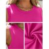 image:imageANRABESS Womens High Neck Tank Tops Stretchy Sleeveless Racerback Sexy Slim Fit Basic Tee Shirts Y2K Trendy Summer OutfitsHot Pink