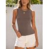 image:imageANRABESS Womens High Neck Tank Tops Stretchy Sleeveless Racerback Sexy Slim Fit Basic Tee Shirts Y2K Trendy Summer OutfitsKhaki