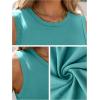 image:imageANRABESS Womens High Neck Tank Tops Stretchy Sleeveless Racerback Sexy Slim Fit Basic Tee Shirts Y2K Trendy Summer OutfitsLake Green