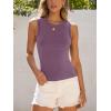 image:imageANRABESS Womens High Neck Tank Tops Stretchy Sleeveless Racerback Sexy Slim Fit Basic Tee Shirts Y2K Trendy Summer OutfitsPurple