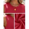 image:imageANRABESS Womens High Neck Tank Tops Stretchy Sleeveless Racerback Sexy Slim Fit Basic Tee Shirts Y2K Trendy Summer OutfitsRed