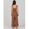 image:imageANRABESS Womens Jumpsuits Summer Linen Wide Leg Sleeveless V Neck Casual Dressy Rompers Pants 2026 Spring Vacation OutfitsBrown