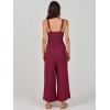 image:imageANRABESS Womens Jumpsuits Summer Linen Wide Leg Sleeveless V Neck Casual Dressy Rompers Pants 2026 Spring Vacation OutfitsFuchsia