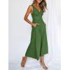 image:imageANRABESS Womens Jumpsuits Summer Linen Wide Leg Sleeveless V Neck Casual Dressy Rompers Pants 2026 Spring Vacation OutfitsGreen