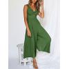 image:imageANRABESS Womens Jumpsuits Summer Linen Wide Leg Sleeveless V Neck Casual Dressy Rompers Pants 2026 Spring Vacation OutfitsGreen