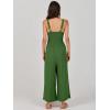 image:imageANRABESS Womens Jumpsuits Summer Linen Wide Leg Sleeveless V Neck Casual Dressy Rompers Pants 2026 Spring Vacation OutfitsGreen