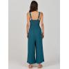 image:imageANRABESS Womens Jumpsuits Summer Linen Wide Leg Sleeveless V Neck Casual Dressy Rompers Pants 2026 Spring Vacation OutfitsTeal