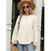 image:imageANRABESS Womens Long Sleeve Henley Tops Tunic Sweatshirt Loose Slit Casual Button Shirts Pullover 2026 Spring Winter OutfitsBeige