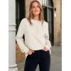 image:imageANRABESS Womens Long Sleeve Henley Tops Tunic Sweatshirt Loose Slit Casual Button Shirts Pullover 2026 Spring Winter OutfitsBeige