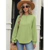 image:imageANRABESS Womens Long Sleeve Henley Tops Tunic Sweatshirt Loose Slit Casual Button Shirts Pullover 2026 Spring Winter OutfitsGreen