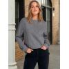 image:imageANRABESS Womens Long Sleeve Henley Tops Tunic Sweatshirt Loose Slit Casual Button Shirts Pullover 2026 Spring Winter OutfitsGrey