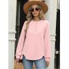 image:imageANRABESS Womens Long Sleeve Henley Tops Tunic Sweatshirt Loose Slit Casual Button Shirts Pullover 2026 Spring Winter OutfitsPink