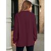 image:imageANRABESS Womens Long Sleeve Henley Tops Tunic Sweatshirt Loose Slit Casual Button Shirts Pullover 2026 Spring Winter OutfitsWine Red