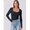 image:imageANRABESS Womens Long Sleeve Shirts Scoop Neck Ribbed Knit Slim Fitted Tops Casual Basic Tee 2025 Fall Fashion Outfits ClothesNavy Blue