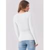 image:imageANRABESS Womens Long Sleeve Shirts Scoop Neck Ribbed Knit Slim Fitted Tops Casual Basic Tee 2025 Fall Fashion Outfits ClothesWhite