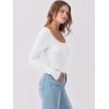 image:imageANRABESS Womens Long Sleeve Shirts Scoop Neck Ribbed Knit Slim Fitted Tops Casual Basic Tee 2025 Fall Fashion Outfits ClothesWhite
