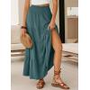 image:imageANRABESS Womens Maxi Skirts Elastic High Waist ALine Tiered Long Flowy Boho Skirts Summer Casual Beach amp Vacation WearLake