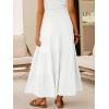 image:imageANRABESS Womens Maxi Skirts Elastic High Waist ALine Tiered Long Flowy Boho Skirts Summer Casual Beach amp Vacation WearWhite
