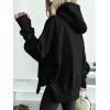 image:imageANRABESS Womens Oversized Hoodies Long Sleeve Fleece Side Slit Hooded Sweatshirts Pullover 2026 Fall Outfits Y2K ClothesBlack