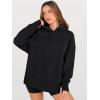 image:imageANRABESS Womens Oversized Hoodies Long Sleeve Fleece Side Slit Hooded Sweatshirts Pullover 2026 Fall Outfits Y2K ClothesBlack