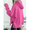 image:imageANRABESS Womens Oversized Hoodies Long Sleeve Fleece Side Slit Hooded Sweatshirts Pullover 2026 Fall Outfits Y2K ClothesHot Pink