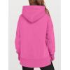 image:imageANRABESS Womens Oversized Hoodies Long Sleeve Fleece Side Slit Hooded Sweatshirts Pullover 2026 Fall Outfits Y2K ClothesHot Pink