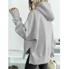image:imageANRABESS Womens Oversized Hoodies Long Sleeve Fleece Side Slit Hooded Sweatshirts Pullover 2026 Fall Outfits Y2K ClothesLight Grey