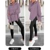 image:imageANRABESS Womens Oversized Hoodies Long Sleeve Fleece Side Slit Hooded Sweatshirts Pullover 2026 Fall Outfits Y2K ClothesLight Nutmeg