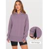 image:imageANRABESS Womens Oversized Hoodies Long Sleeve Fleece Side Slit Hooded Sweatshirts Pullover 2026 Fall Outfits Y2K ClothesLight Nutmeg