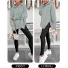 image:imageANRABESS Womens Oversized Hoodies Long Sleeve Fleece Side Slit Hooded Sweatshirts Pullover 2026 Fall Outfits Y2K ClothesSage Green