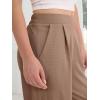 image:imageANRABESS Womens Pants Wide Leg Waffle Knit Casual Stretchy Work Dress Pants 2026 Pull on Business Slacks Trousers OutfitsCoffee