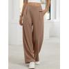 image:imageANRABESS Womens Pants Wide Leg Waffle Knit Casual Stretchy Work Dress Pants 2026 Pull on Business Slacks Trousers OutfitsCoffee