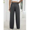 image:imageANRABESS Womens Pants Wide Leg Waffle Knit Casual Stretchy Work Dress Pants 2026 Pull on Business Slacks Trousers OutfitsDark Grey