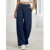 image:imageANRABESS Womens Pants Wide Leg Waffle Knit Casual Stretchy Work Dress Pants 2026 Pull on Business Slacks Trousers OutfitsNavy Blue