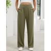 image:imageANRABESS Womens Pants Wide Leg Waffle Knit Casual Stretchy Work Dress Pants 2026 Pull on Business Slacks Trousers OutfitsPea Green