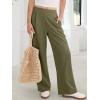 image:imageANRABESS Womens Pants Wide Leg Waffle Knit Casual Stretchy Work Dress Pants 2026 Pull on Business Slacks Trousers OutfitsPea Green