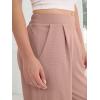 image:imageANRABESS Womens Pants Wide Leg Waffle Knit Casual Stretchy Work Dress Pants 2026 Pull on Business Slacks Trousers OutfitsPink