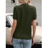 image:imageANRABESS Womens Short Sleeve Sweater Summer Sweaters Top Dressy Scalloped Loose Business Casual Vacation Outfits 2026Army Green