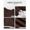 image:imageANRABESS Womens Short Sleeve Tops Built in Bra 2026 Summer T Shirts Slim Fitted Going Out Y2K Basic Tee Vacation ClothesDark Brown